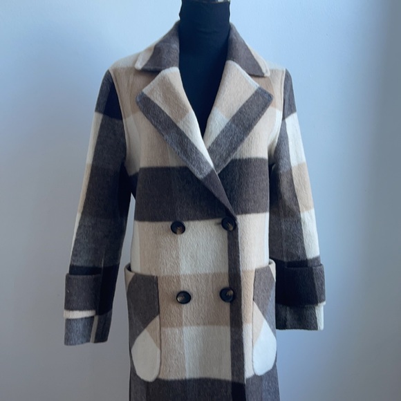 Women’s plaid check double-sided wool  coat - Picture 10 of 16